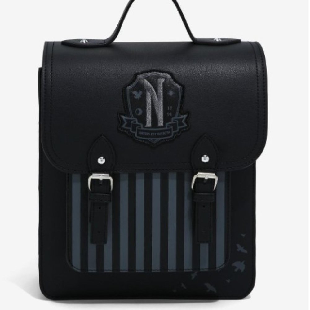 Wednesday Nevermore Academy Mini Backpack NWT